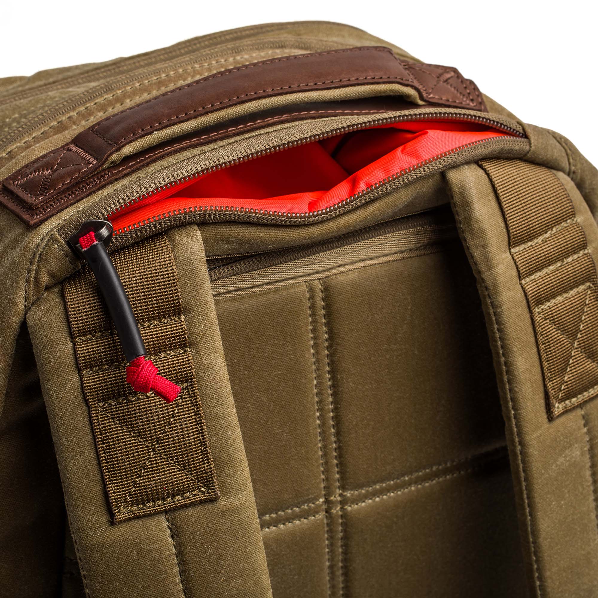 Double Compartment Bullet Ruck - Heritage Waxed Canvas - 18L - Image 10