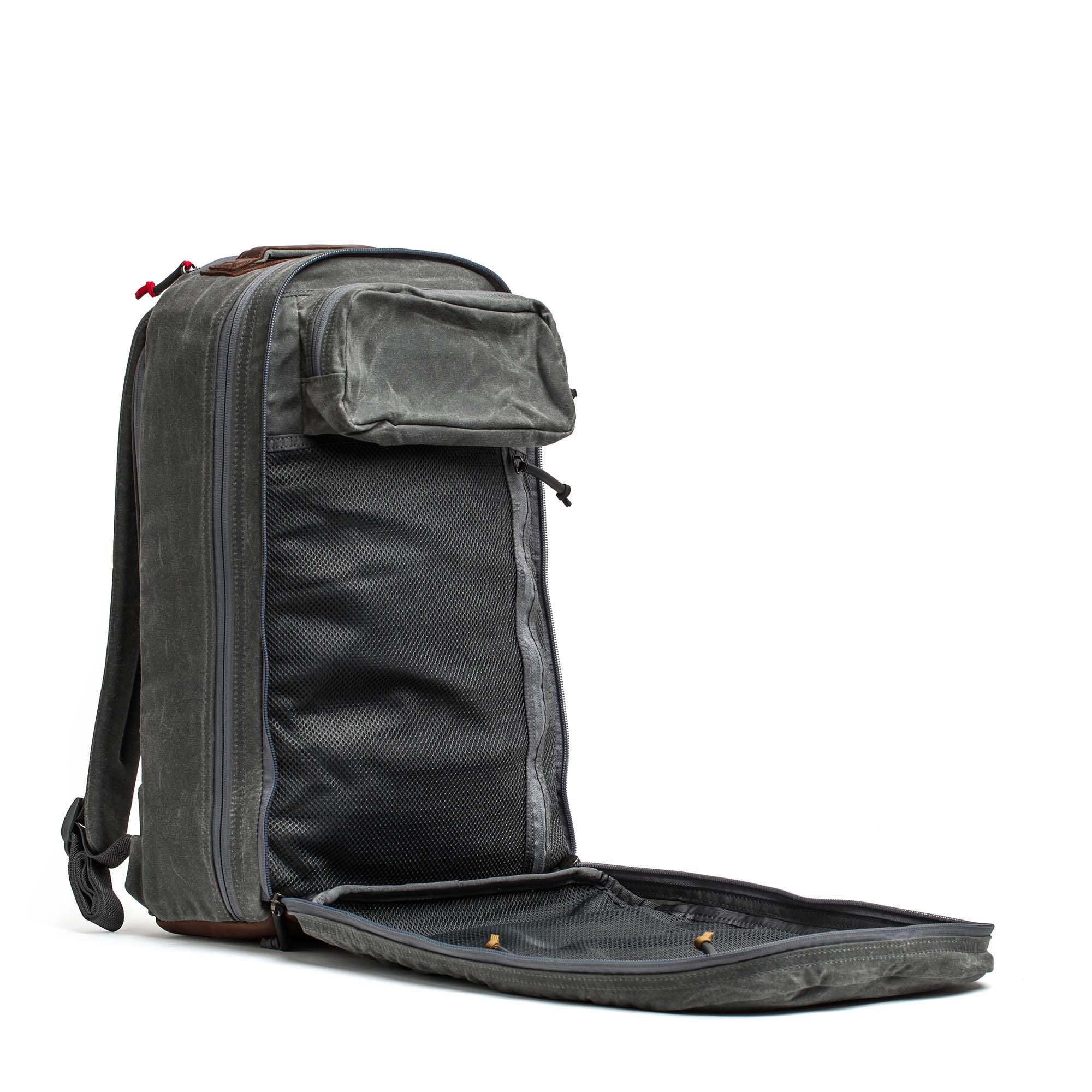 Double Compartment Bullet Ruck - Heritage Waxed Canvas - 18L - Image 15
