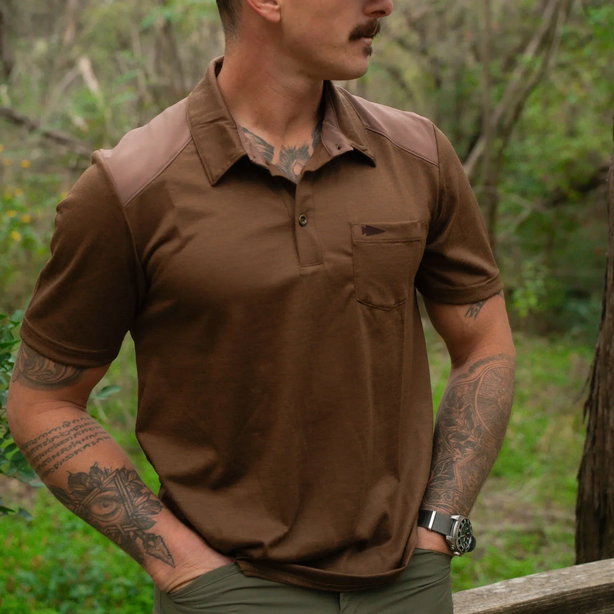 Men's Commando Polo - Merino Wool - Image 3